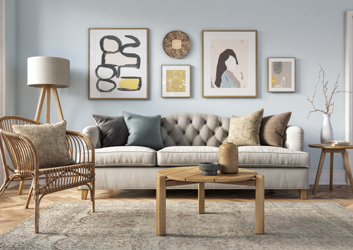 Beim virtuellen Homestaging werden diese Wandgemälde entfernt. Beim virtuellen Homestaging werden diese Wandgemälde entfernt.